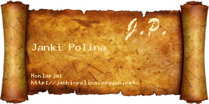 Janki Polina névjegykártya